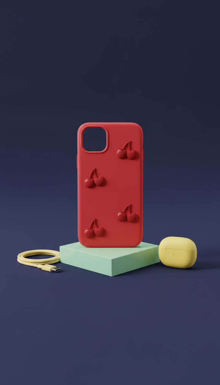 Cherry Pop silicone phone case